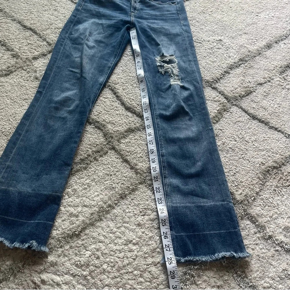 McGuire jeans High Rise Distressed Raw Hem Slim boot Stretch Button Fly Size 26 - Picture 8 of 14